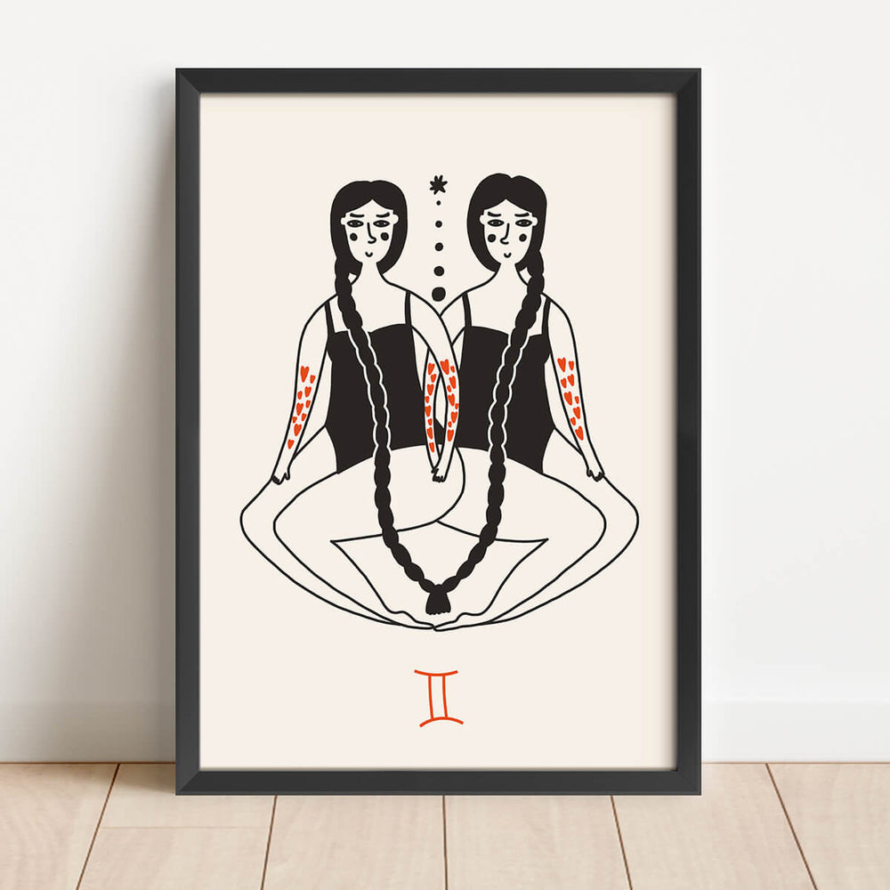 Kvinna Tecken- Tvillingarna