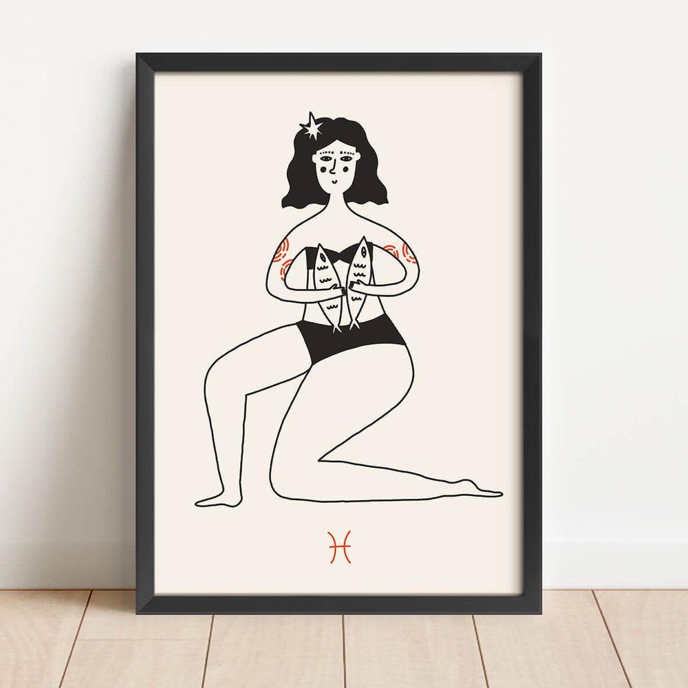 Kvinna Tecken- Fiskarna